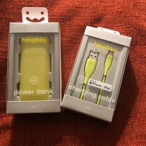 Heyday Power Bank and iPhone/iPad charging cable